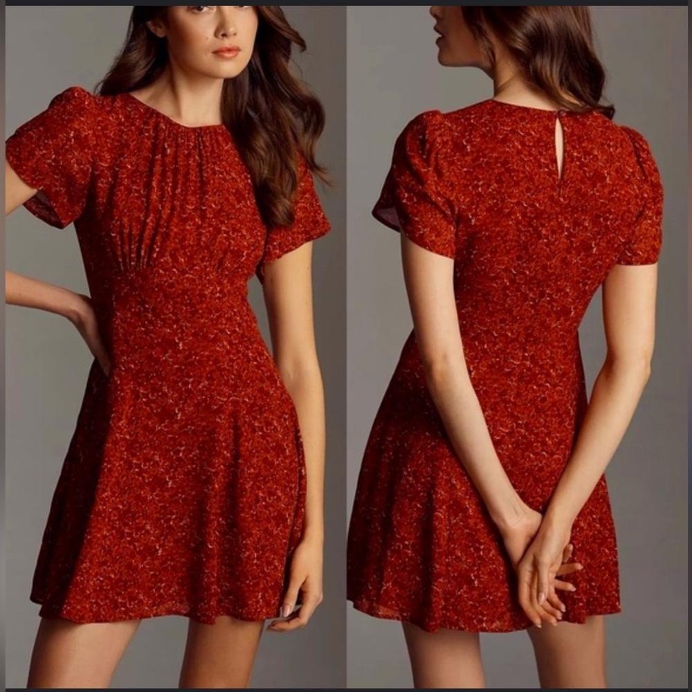 Reformation Lula mini dress fall, 90s, minimalist, flowy, size 2